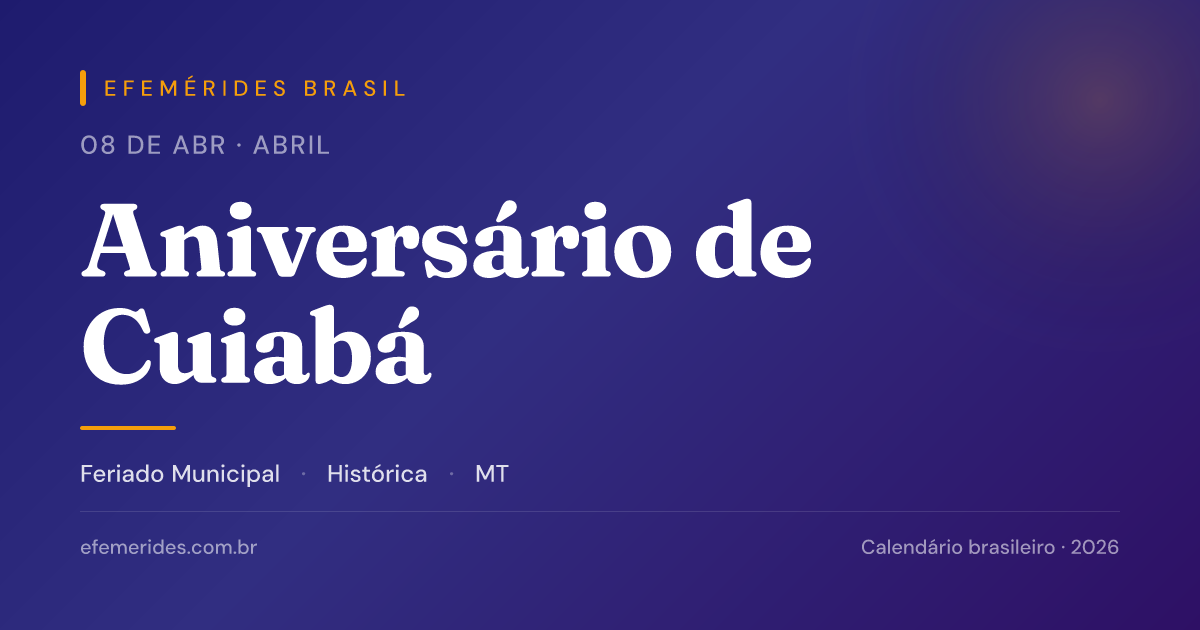 Aniversário de Cuiabá — 08/04