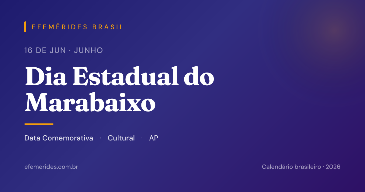 Dia Estadual do Marabaixo — 16/06