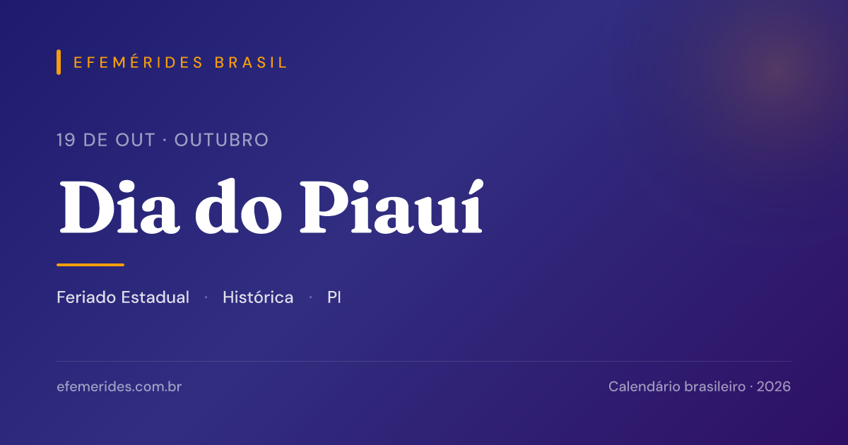 Dia do Piauí — 19/10