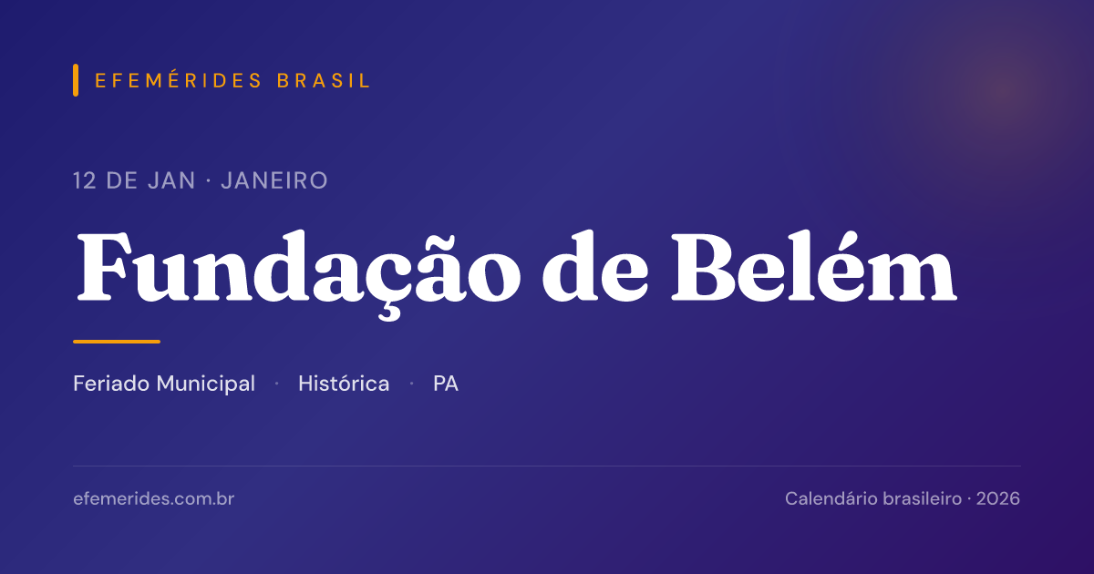 Fundação de Belém — 12/01