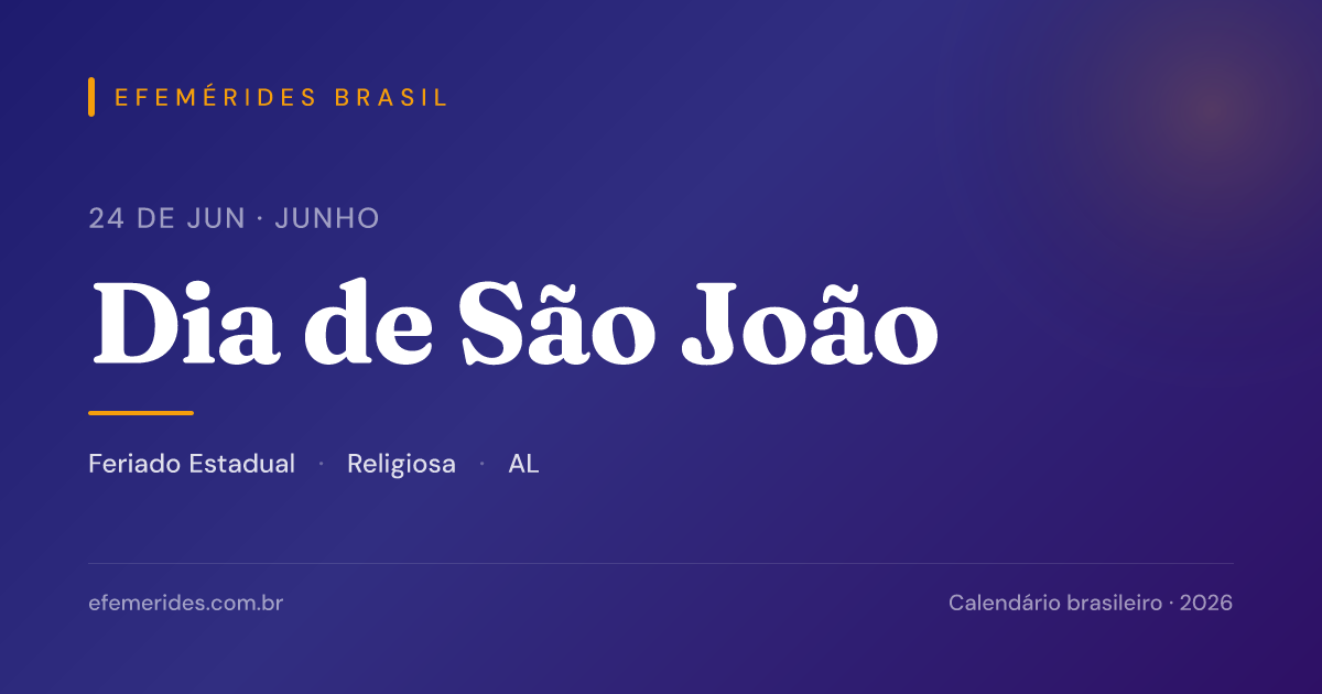 Dia de São João — 24/06